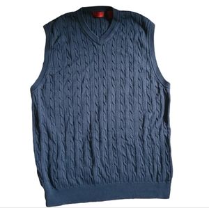 Izod Golf Navy Blue Sweater Vest Size Medium